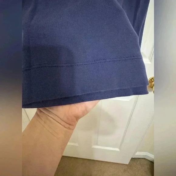 Lilly Pulitzer Pima Cotton Navy Scoop Neck TShirt Small - Picture 8 of 9